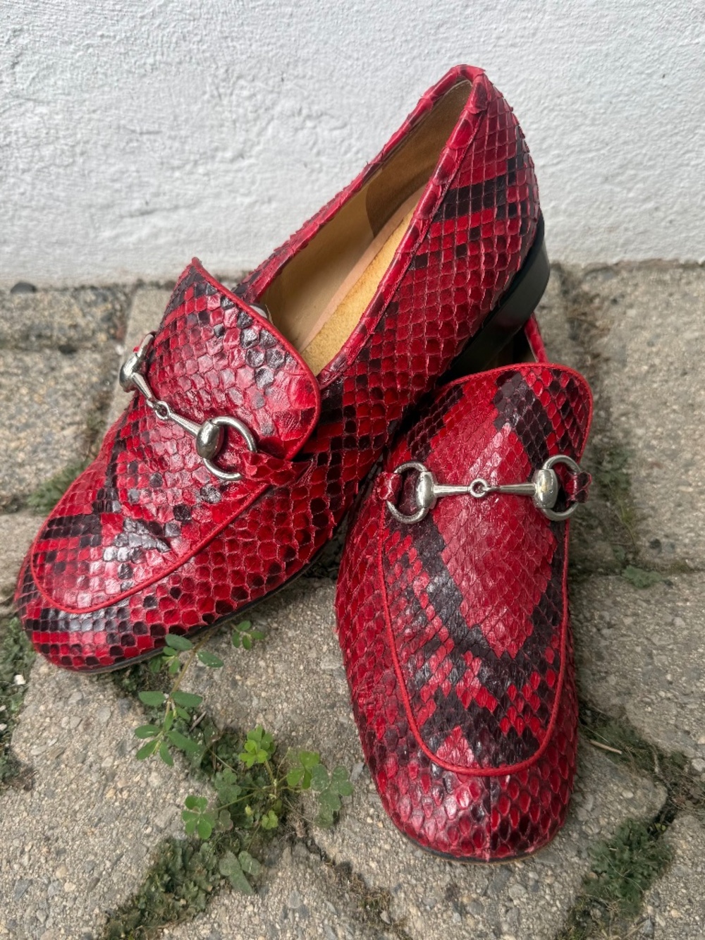 Vintage GUCCI snakeskin loafers - Picture 2 of 4